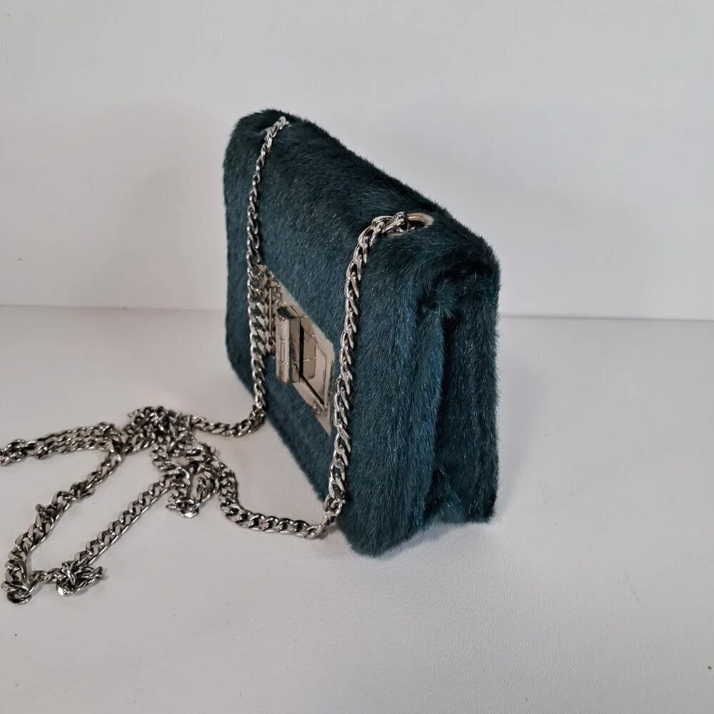 Free People Prospect Vegan Green Crossbody Bag Chain Strap